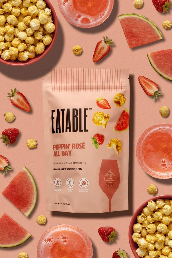 Poppin' Rosé All Day - Wine Infused Gourmet Popcorn