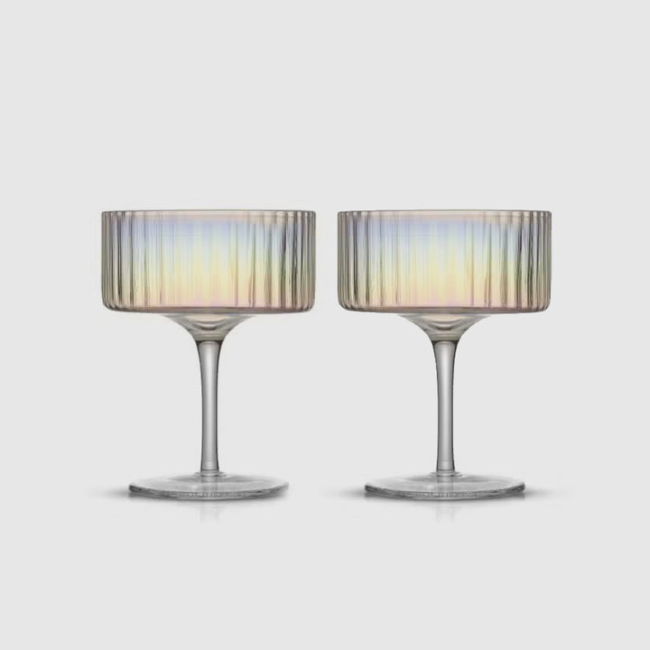 Christian Siriano Chroma Iridescent Coupe Glass - Set of 2